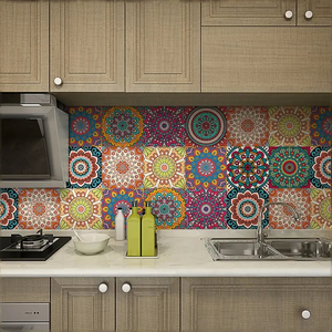 Pegatinas de Pared Autoadhesivas con Diseño de Azulejos Bohemios, Modernas e Ignífugas, para Decoración de Paredes de Sala de Estar - Product Image 2