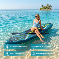 TIDETREK 350*83*15cm Planche de paddle gonflable tout usage en PVC personnalisée, planche de paddle portable, planche de surf, paddle surf