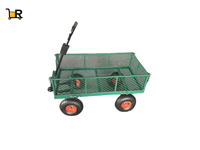 Chariot à outils de jardin de charge robuste de 500kg chariot à treillis métallique à quatre roues en caoutchouc rembourré stockage de roues Shopping camion à main de fleurs