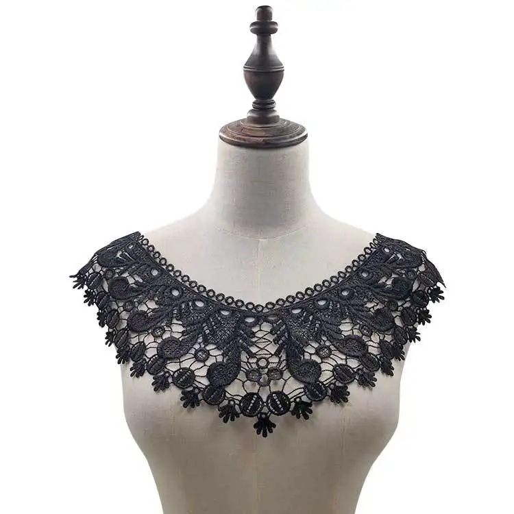 Hot sale embroidery lace collars neckline neck collar dress applique