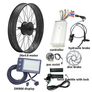 Kit de conversión de Motor de buje de radios para bicicleta eléctrica, rueda ancha de 26 pulgadas, 48V, 4,0 W, sin escobillas, disco Geaed, <span class=keywords><strong>Drake</strong></span>, 26x1000 - Product Image 2
