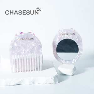 BSCI Factory's Fashionable <strong>Butterfly</strong> Shaped Acetate <strong>Comb</strong> with Mirror Comfortable Portable Daily Style for Home Use - Product Image 1
