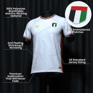 Maglia da Calcio Personalizzata 2024 di Alta Qualità con Logo, Nome e Numero Stampati, Design per Club Nazionale degli Emirati Arabi Uniti, UNIFORME - Product Image 6