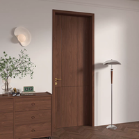 Porte en bois moderne à charnières avec placage, porte plate, porte intérieure en bois, procédé d'extraction
