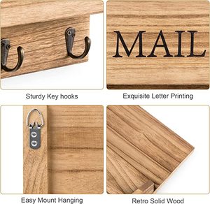 High Quality Wooden Shelves with Wall Key Rack <strong>Exported</strong> Good Quality Storage <strong>Holder</strong> &amp; Rack Factory Price for Wall Use - Product Image 5