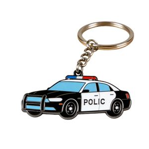 Porte-clés personnalisés en alliage de zinc sur le thème du transport, fabriqués en usine depuis 23 ans : Voiture de <span class=keywords><strong>police</strong></span>, Voilier, Train, Hélicoptère, Voiture de course - Product Image 1