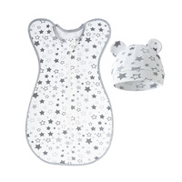 NUEVO Saco de Dormir de Algodón para Bebé y Gorro de Bebé, Manta Envolvente Unisex para Recién Nacido, Saco de Dormir Antipatadas, Usable en Todas las Estaciones