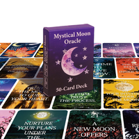 Jeu de cartes Oracle des phases lunaires, 50 cartes mystérieuses, boîte-cadeau écologique, jeu de société, jeu interactif pour amis