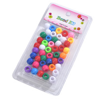 Coloré rond Dreadlock acrylique perles grand trou entretoise cheveux perles pour la fabrication de bijoux bracelet à bricoler soi-même collier artisanat couture