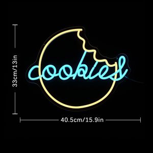 Cookies Letreros Neon LED indoor hanging ambient light shop <b>sign</b> wall decoration light entrance indicator light luminous <b>sign</b> - Product Image 3
