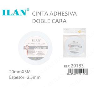Nastro biadesivo Ilan 20mm X 3m Spessore 2,5mm - Product Image 1