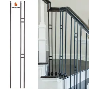 सजावटी इनडोर 1/2 "लेपित खोखले लोहे आयत Balusters धातु स्पिंडल