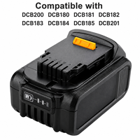 Baterai Alat Tenaga Isi Ulang Li-ion 20V untuk DEW DCB200 DCB180 DCB181 DCB182 DCB183 DCB184 DCB185 DCB201 DCB201-2