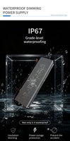 Convertidor de Corriente CA-CC HUARON HRGSW 0-10V, Impermeable IP67, Controlador LED de 60W-400W, 90-99% de Eficiencia, Carcasa de Aluminio, Iluminación LED