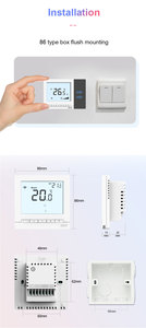 Thermostat de chauffage programmable HA8323-S2TL-MD - Protection contre la surchauffe, rétroéclairage RS-485, 220V AC, chauffage par le sol radiant HA8323-S2TL-MD - Product Image 4