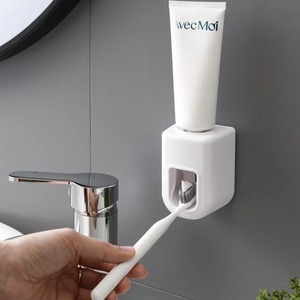 Soporte de pared para cepillos de dientes, dispositivo sin perforaciones para baño, soporte multiusos para cepillos de dientes, extraíble y lavable - Product Image 2