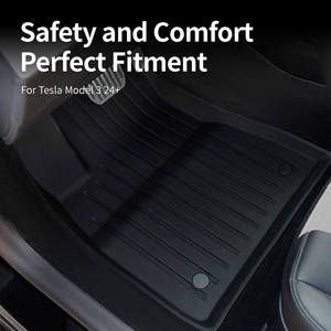 Set completo tappetino auto compatibile con 2024 modello <span class=keywords><strong>Tesla</strong></span> <span class=keywords><strong>3</strong></span> resistente TPE pavimento bagagliaio schienale basso tappetino portaoggetti - Product Image 2