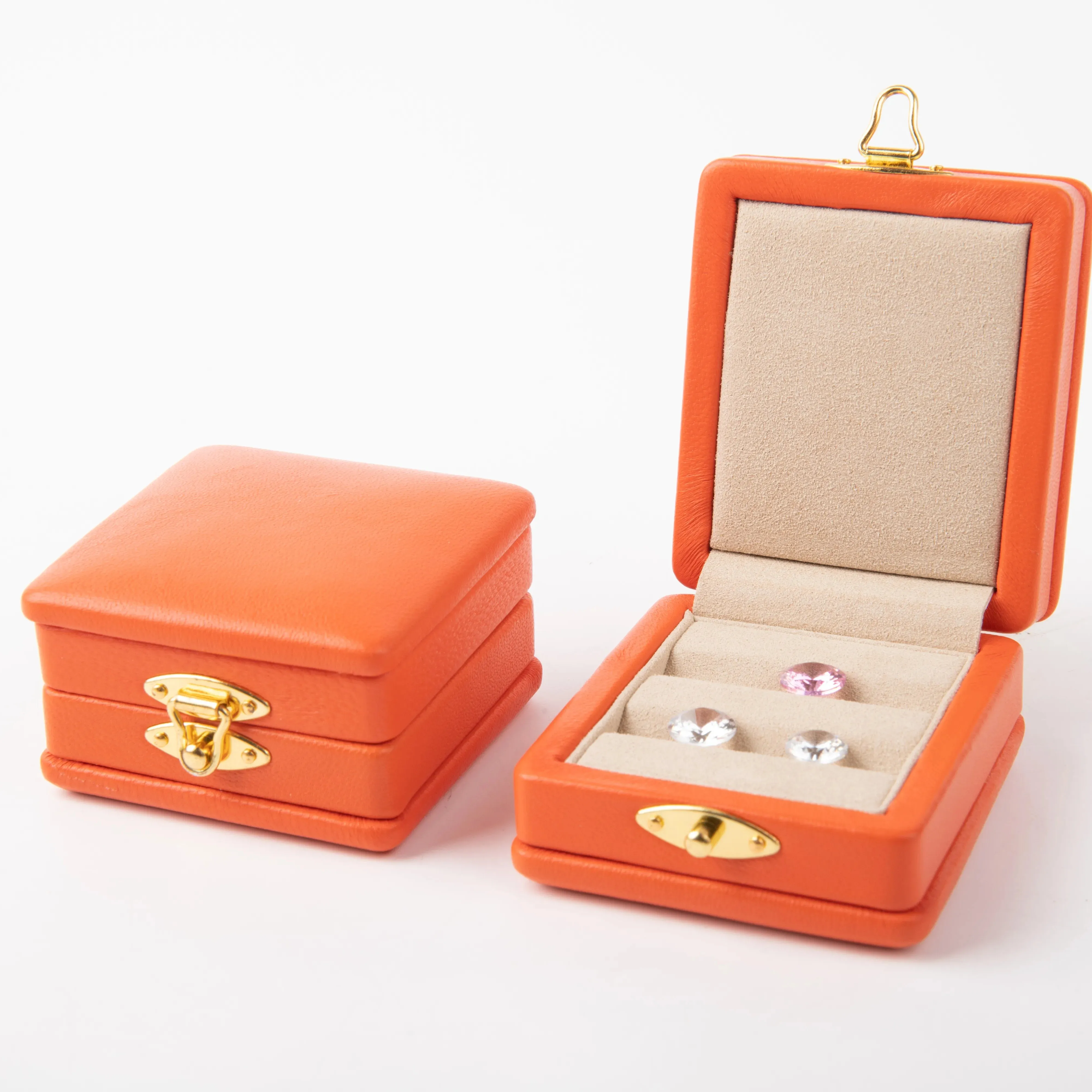Đá quý cao cấp và hộp lưu trữ kim cương với da thật highend đá Quý Hiển thị trường hợp hộp đồ trang sức giá tốt nhất