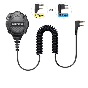 Baofeng ميكروفون أصلي احترافي محمول باليد <span class=keywords><strong>2</strong></span>-دبوس K نوع PTT <span class=keywords><strong>M</strong></span> ميكروفون مكبر صوت الكتف إكسسوارات جهاز اتصال لاسلكي - Product Image 5
