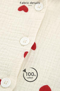 Ensemble <span class=keywords><strong>de</strong></span> pyjama pour femmes, ensemble <span class=keywords><strong>de</strong></span> pyjama en coton, imprimé cœur mignon, chemise à manches longues à boutons avec <span class=keywords><strong>pantalon</strong></span> long pour <span class=keywords><strong>la</strong></span> Saint-Valentin - Product Image 3
