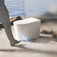 Toilette intelligente avec capteur de mouvement à ouverture/fermeture automatique, toilette intelligente de luxe avec ouverture et fermeture automatiques du couvercle