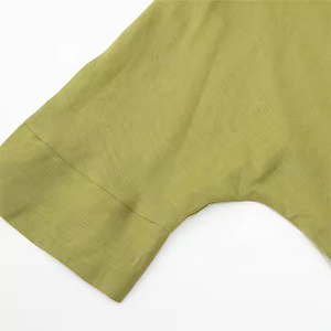 Set da donna primavera estate due pezzi pantaloni larghi in <span class=keywords><strong>lino</strong></span> ricamato floreale <span class=keywords><strong>con</strong></span> Cardigan <span class=keywords><strong>camicia</strong></span> Casual da donna - Product Image 5