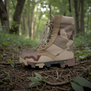 Stivali <span class=keywords><strong>tattici</strong></span> da <span class=keywords><strong>uomo</strong></span> impermeabili per escursioni all'aperto scarpe di sicurezza da lavoro in pelle scamosciata resistente con stivali da giungla in acciaio - Product Image 6