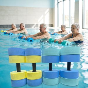 Ensemble d'haltères et de barres avec haltères flottants en EVA antidérapants pour la natation et l'entraînement aquatique - Product Image 1