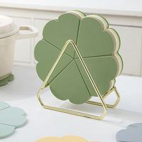 Nouveau dessous de plat en silicone couleur unie résistant à la chaleur, style chinois créatif, pour la maison, protège-tasse anti-brûlure, tapis de table