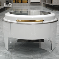 Plats de service de luxe personnalisés en acier inoxydable et blanc pour restaurants et traiteurs – Chauffe-plats et buffet pour chefs