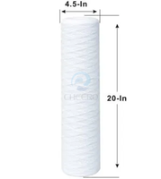 Traitement des eaux industrielles, cartouche filtrante à sédiments en fil de polypropylène tissé, 10 x 4,5 pouces, 20 x 4,5 pouces, 1, 5 microns, Jumbo