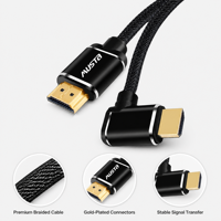 Câble promotionnel 4K pour 2.0, en alliage d'aluminium 3D, coudé à 90 degrés, mâle-mâle, pour HDTV, ordinateur, audio-vidéo de qualité, taux de rafraîchissement 60Hz, PVC