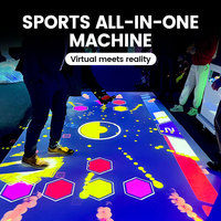 Sistema de juegos deportivos en tierra SAIO, sensor Kinect, pantalla led, pantalla táctil, suelo, interactivo, SAIO para gimnasio