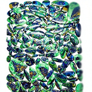 Piedras Sueltas de Azurita y Malaquita Natural, Cabujón, Cristal Curativo, para Joyería, Certificadas por FAIJAN GEMS, Tercera Parte - Product Image 1