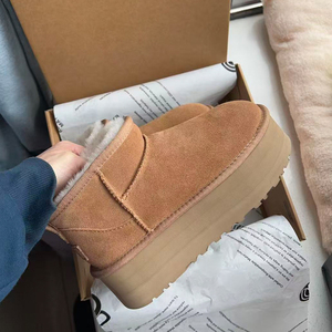 <span class=keywords><strong>Botas</strong></span> de Nieve de Lana 2025 de Alta Calidad, Diseño Original <span class=keywords><strong>para</strong></span> Hombre y <span class=keywords><strong>Mujer</strong></span>, Estilo <span class=keywords><strong>para</strong></span> Caminar, Forradas de Algodón, con Suela Gruesa - Product Image 1