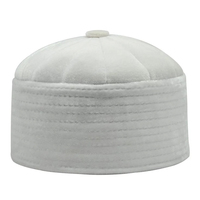 Gorro de Oración Cómodo para Hombre, Tejido, Transpirable, de Malla, Gorro Islámico de Algodón para las Cuatro Estaciones, Kufi/Tupi, para Uso Diario en el Culto Religioso