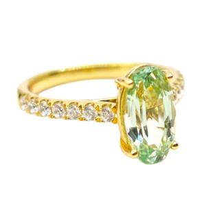 แหวนเงินแท้ 925 ประดับเพทายปาปาลาชาเคลือบทอง 18K จาก UM jewelry เหมาะสำหรับใส่ทุกวัน ของขวัญวันครบรอบแต่งงาน สำหรับทั้งชายและหญิง - Product Image 5