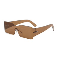 Twooo T1181 New Fashion Party Lunettes de soleil carrées sans monture Pc UV400 pour hommes