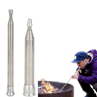 En Acier Inoxydable Poche BBQ Chalumeau Portable Camping Feu Souffleur Outil Feu Souffleur
