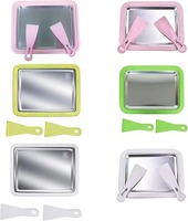 Weinishaoyao Machine à glace roulée DIY en acier inoxydable, plaque froide métallique pour yaourt glacé et crème glacée molle, qualité supérieure