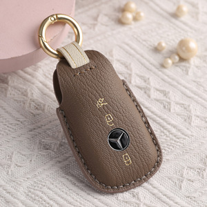 Funda de Cuero de Alta Calidad para Llave de Coche de Lujo para Benz, 3 Botones, E260 L300, Estuche para Llaves, Accesorio, Porta Llaves, Cartera - Product Image 4