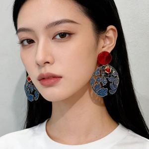 Pendientes Clásicos con Forma de Flor, Chapados en Oro, Joyería para Mujer, para Bodas - Product Image 2