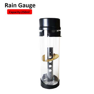 250ml Précis <span class=keywords><strong>Collecteur</strong></span> <span class=keywords><strong>de</strong></span> <span class=keywords><strong>Pluie</strong></span> Extérieur Transparent Résistant aux Intempéries Jardin En Plastique Pluviomètre pour Jardinage - Product Image 2