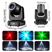 Equipo de DJ profesional 150W Focos de cabeza móvil DMX512 LED Móvil 3 Prismas Beam Gobo Disco Stage Light para fiesta Boda