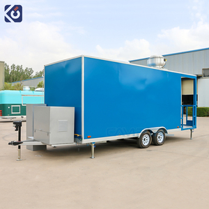 CAMPTRL Remorque alimentaire mobile entièrement équipée en acier inoxydable, cuisine commerciale, chariot de restauration BBQ avec véranda - Product Image 5