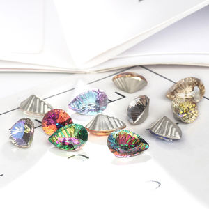 Xichuan Alta Qualidade K9 Vidro 7*10/10*14/13*18mm Gota Forma Ponto Voltar Strass Millennium Bling Glitter Nail Strass Prego - Product Image 6