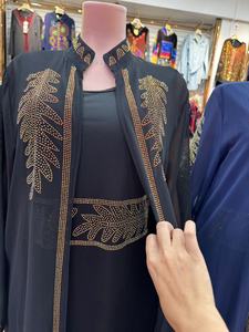 Robe Abaya Zifeng OME, style musulman, robe pour femmes, vente en gros, ensemble deux pièces en mousseline - Product Image 5