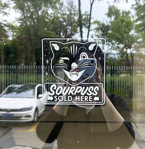 Tùy chỉnh cá nhân thấp moq không có keo có thể tháo rời đề can tùy chỉnh tĩnh Cửa hàng xe cửa sổ trang trí tĩnh Bám dán - Product Image 1