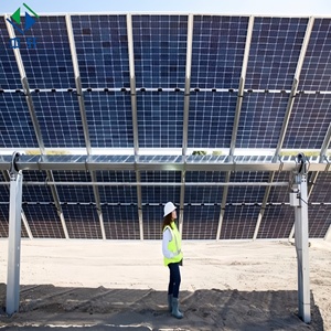 Hợp kim nhôm bảng điều khiển năng lượng mặt trời mặt đất gắn hệ thống ngoài trời quang điện trang trại kệ với khung để sử dụng - Product Image 6
