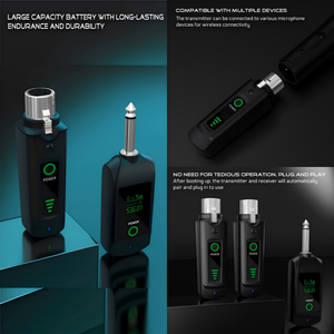 Sistema de Micrófono Inalámbrico Profesional Dinámico Cardioide de Mano con Luces LED, Cancelación de Ruido y Conector XLR Portátil Tipo <span class=keywords><strong>Granada</strong></span> - Product Image 3